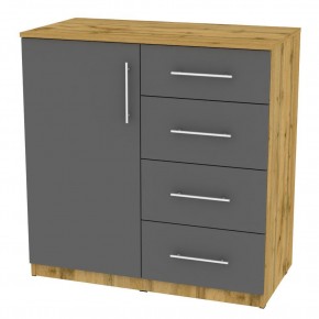 Комод "Калисто (K17)" ручка рейлинг (ДВ-Графит) в Златоусте - zlatoust.mebel24.online | фото