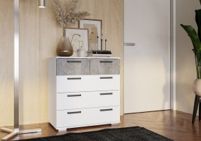 Комод Стандарт-5 NEW (белый/цемент светлый) в Златоусте - zlatoust.mebel24.online | фото 3