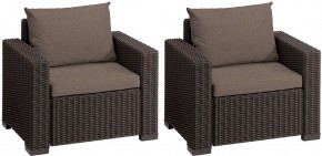 Комплект кресел Калифорния (California chair) коричневые в Златоусте - zlatoust.mebel24.online | фото 2