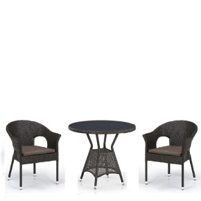 Комплект плетеной мебели T707ANS/Y79-W53 Brown (2+1) в Златоусте - zlatoust.mebel24.online | фото