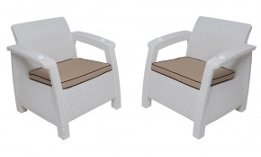 Комплект уличной мебели Yalta Premium Terrace Triple Set (Ялта) белый (+подушки под спину) в Златоусте - zlatoust.mebel24.online | фото 4