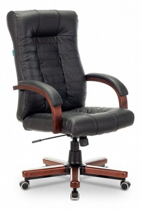 Кресло для руководителя KB-10WALNUT/B/LEATH в Златоусте - zlatoust.mebel24.online | фото