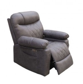 Кресло-реклайнер БРИСТОЛЬ (замша серый) в Златоусте - zlatoust.mebel24.online | фото 4