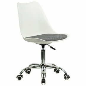 Кресло стул BRABIX "Eames MG-310 CH", хром, пластик белый, ткань серая, 532924 в Златоусте - zlatoust.mebel24.online | фото 2