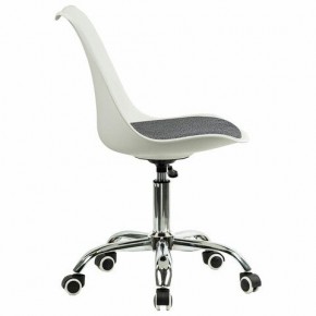 Кресло стул BRABIX "Eames MG-310 CH", хром, пластик белый, ткань серая, 532924 в Златоусте - zlatoust.mebel24.online | фото 3