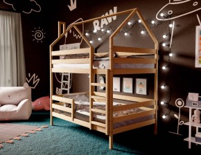 Кровать-домик двухъярусная 80*190 без покраски в Златоусте - zlatoust.mebel24.online | фото 2
