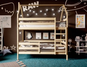 Кровать-домик двухъярусная 80*190 без покраски в Златоусте - zlatoust.mebel24.online | фото 3