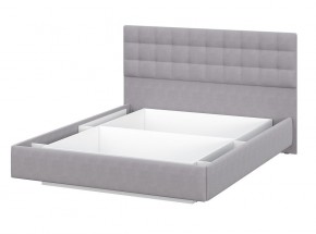 Кровать двойная №2 (универсальная 1.6х2.0) Серия 2 + основание с ПМ (Белый/Серый ткань/Квадро Серый ткань) в Златоусте - zlatoust.mebel24.online | фото 3