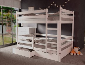 Кровать двухъярусная без крыши 80*190 Белый в Златоусте - zlatoust.mebel24.online | фото