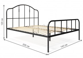 Кровать Милена 140х200 черная в Златоусте - zlatoust.mebel24.online | фото