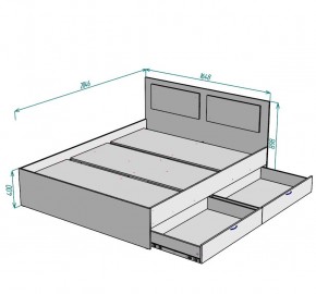 Кровать Ольга L39 (1600) 2 ящика в Златоусте - zlatoust.mebel24.online | фото 2