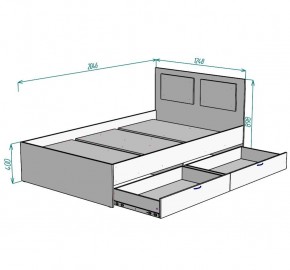 Кровать Ольга L45 (1200) 2 ящика в Златоусте - zlatoust.mebel24.online | фото 2