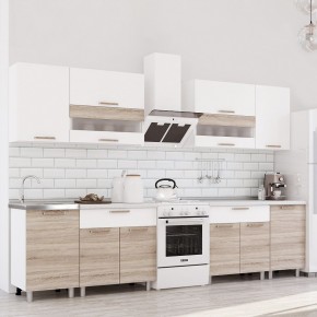Кухня Айсбери 2.4 м (Белый/Дуб Сонома) в Златоусте - zlatoust.mebel24.online | фото