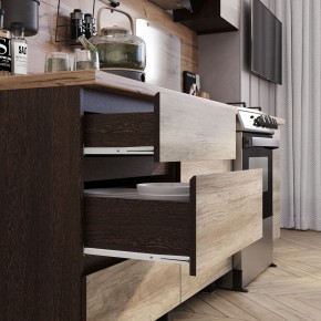 Кухня Энигма 1.6 м (венге/дуб каньон) в Златоусте - zlatoust.mebel24.online | фото 2