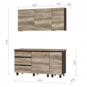 Кухня Энигма 1.6 м (венге/дуб каньон) в Златоусте - zlatoust.mebel24.online | фото 5