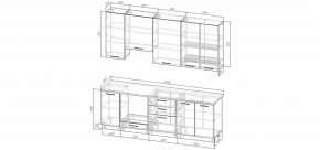 Кухонный гарнитур Каппучино 2400 h950 (Стол. 26мм) в Златоусте - zlatoust.mebel24.online | фото 2