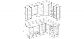 Кухонный гарнитур Меренга 2200*1600 h950 (Стол. 38мм) в Златоусте - zlatoust.mebel24.online | фото 2