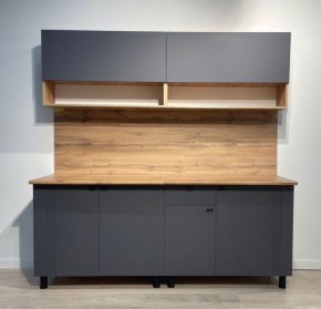 Кухонный гарнитур «Монако» 2.0 м Серия 2 МДФ с фрезеровкой (Дуб Золотой/Графит) в Златоусте - zlatoust.mebel24.online | фото 3