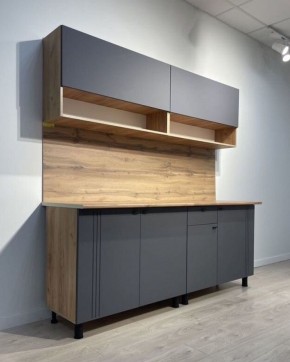 Кухонный гарнитур «Монако» 2.0 м Серия 2 МДФ с фрезеровкой (Дуб Золотой/Графит) в Златоусте - zlatoust.mebel24.online | фото 4