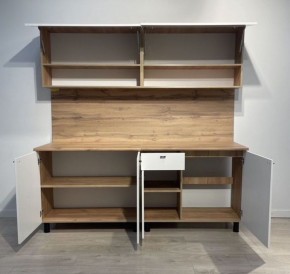 Кухонный гарнитур «Монако» 2.0 м Серия 2 МДФ с фрезеровкой (Дуб Золотой/Графит) в Златоусте - zlatoust.mebel24.online | фото 7