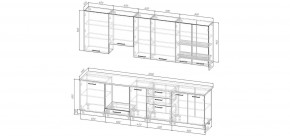 Кухонный гарнитур Санторини 3000 h950 (Стол. 26мм) в Златоусте - zlatoust.mebel24.online | фото 2