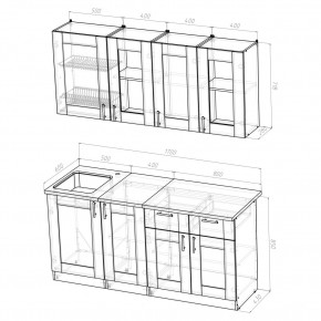 Кухонный гарнитур Симона демо 1700 (Венга/Дуб Сонома) в Златоусте - zlatoust.mebel24.online | фото 2