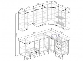 Кухонный гарнитур угловой Дели 2200*1600 (Стол. 26мм) в Златоусте - zlatoust.mebel24.online | фото 2