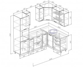 Кухонный гарнитур угловой Дели 2400*1600 (Стол. 26мм) в Златоусте - zlatoust.mebel24.online | фото 2