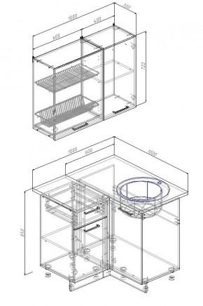 Кухонный гарнитур угловой Лада 1000х1000 (Стол. 26мм) в Златоусте - zlatoust.mebel24.online | фото 2