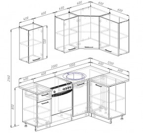 Кухонный гарнитур угловой Шимо 2000х1200 (Стол. 26мм) в Златоусте - zlatoust.mebel24.online | фото 2