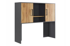 ЛАЙТ 2 Надстройка стола компьютерного (1200) графит в Златоусте - zlatoust.mebel24.online | фото