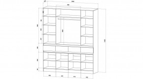 ЛЕНОРА Спальный гарнитур (модульный) графит в Златоусте - zlatoust.mebel24.online | фото 9