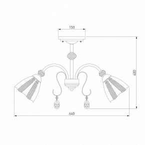 Люстра на штанге Eurosvet Floranse 30155/5 античная бронза в Златоусте - zlatoust.mebel24.online | фото 3