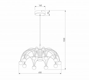 Люстра на штанге Eurosvet Ragno 90030/10 LED золото в Златоусте - zlatoust.mebel24.online | фото 5