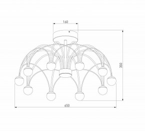 Люстра на штанге Eurosvet Ragno 90031/10 LED золото в Златоусте - zlatoust.mebel24.online | фото 5