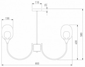Люстра на штанге Eurosvet Spritz 70217/8 латунь в Златоусте - zlatoust.mebel24.online | фото 5