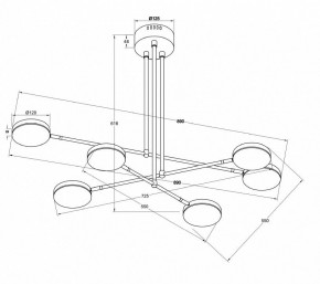 Люстра на штанге Maytoni Fad MOD070PL-L36W3K в Златоусте - zlatoust.mebel24.online | фото 3