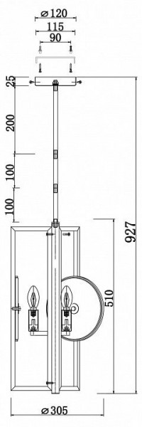 Люстра на штанге Maytoni Marmo MOD099PL-03G в Златоусте - zlatoust.mebel24.online | фото 4