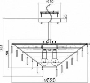 Люстра на штанге Maytoni Mazzo MOD130CL-11G в Златоусте - zlatoust.mebel24.online | фото 5