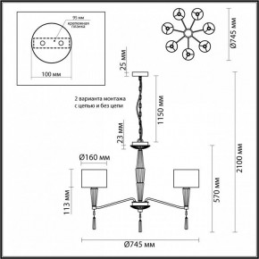 Люстра на штанге Odeon Light Latte 5403/7 в Златоусте - zlatoust.mebel24.online | фото 8