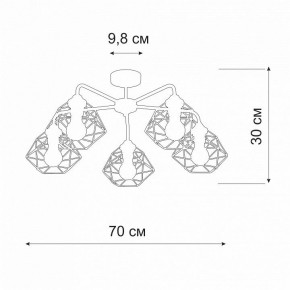 Люстра на штанге Vitaluce V4258 V4258-0/5PL в Златоусте - zlatoust.mebel24.online | фото 2