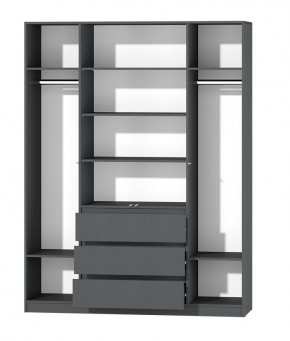 МС "Хилтон" Шкаф №1 1600 (Графит) в Златоусте - zlatoust.mebel24.online | фото 3