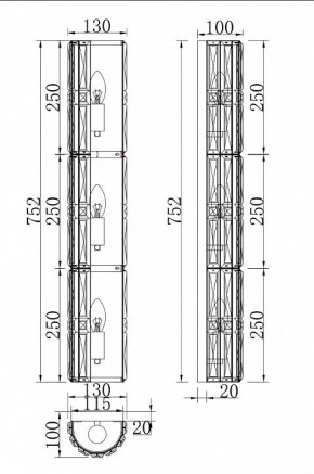 Накладной светильник Maytoni Facet MOD094WL-03G в Златоусте - zlatoust.mebel24.online | фото 4