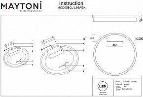 Накладной светильник Maytoni Rim MOD058CL-L65W3K в Златоусте - zlatoust.mebel24.online | фото 4