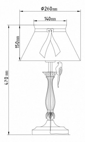 Настольная лампа декоративная Maytoni Bird ARM013-11-W в Златоусте - zlatoust.mebel24.online | фото 5