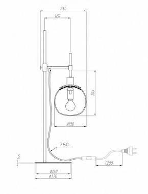 Настольная лампа декоративная Maytoni Erich MOD221-TL-01-N в Златоусте - zlatoust.mebel24.online | фото 3