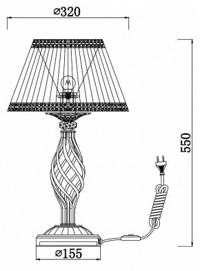 Настольная лампа декоративная Maytoni Grace RC247-TL-01-R в Златоусте - zlatoust.mebel24.online | фото 3