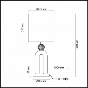 Настольная лампа декоративная Odeon Light Bagel 5410/1T в Златоусте - zlatoust.mebel24.online | фото 4