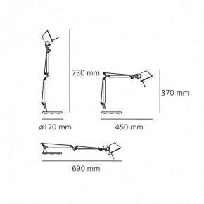 Настольная лампа офисная Artemide  0011860A в Златоусте - zlatoust.mebel24.online | фото