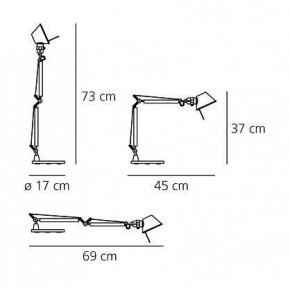 Настольная лампа офисная Artemide  A001300 в Златоусте - zlatoust.mebel24.online | фото 4